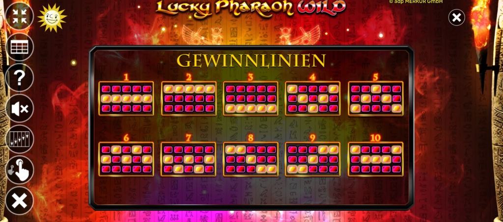 Lucky Pharaoh Wild Gewinnlinien